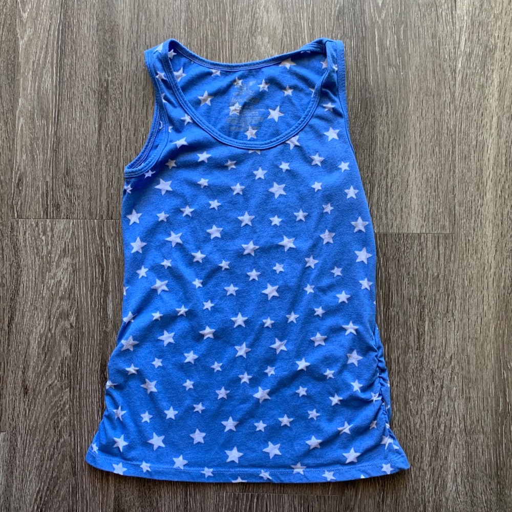 Faded Glory Tank Top Stars Blue Size Small